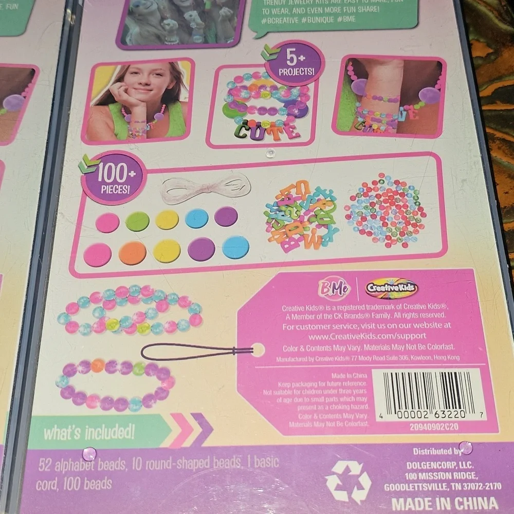 B♡ME Makeover Colorful Alphabet Jewelry Kit for Kids. LOT of 2 new unopened kits